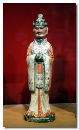 14   Two of Six Tomb Figures, Chinese 7th Century